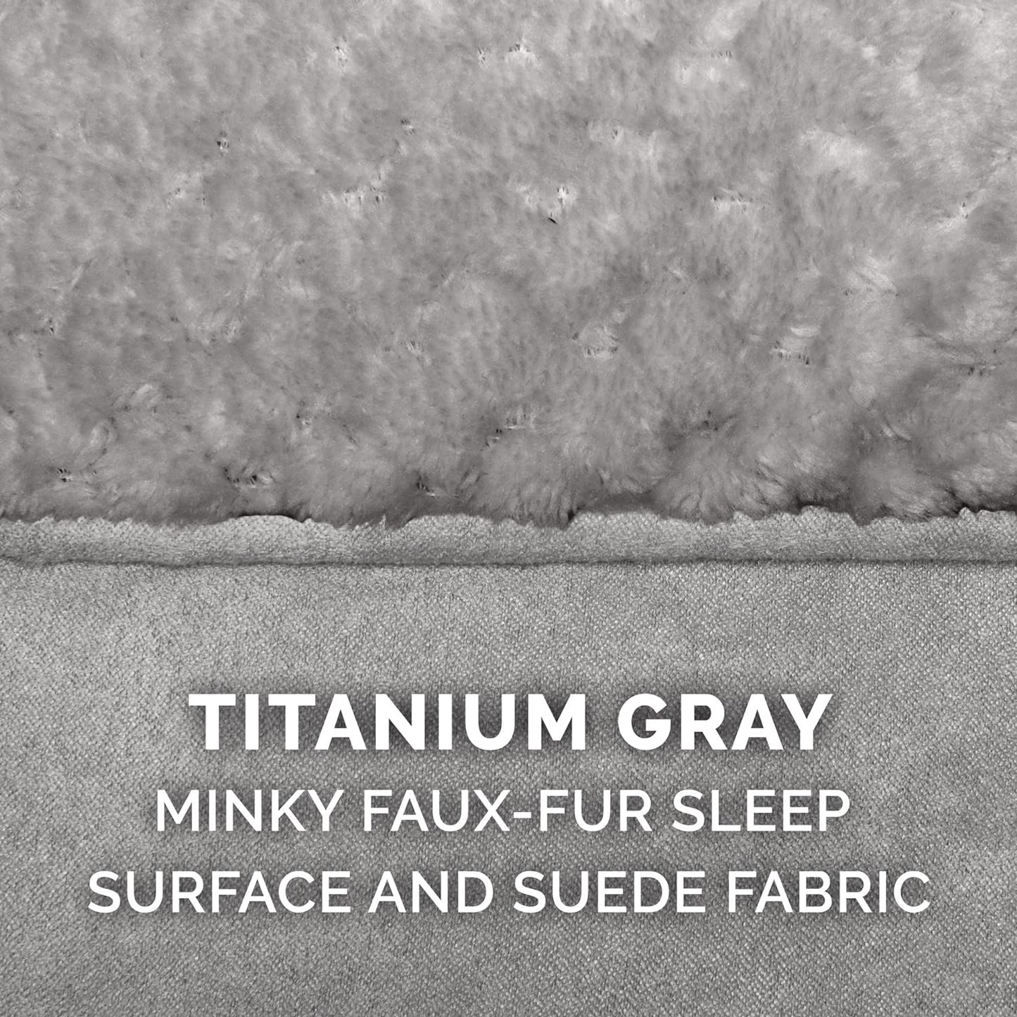Cozy Orthopedic Dog Bed for Small to Medium Dogs - Plush Pillow Top & Washable Cover, Ideal for Pets up to 35 lbs - Stylish Titanium Gray