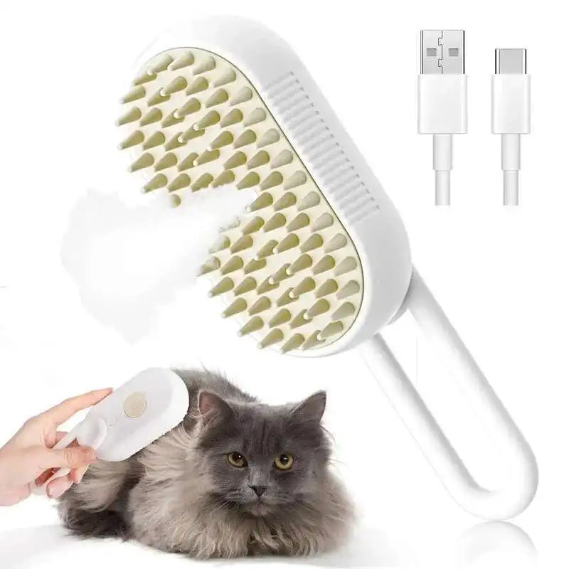 2-in-1 Pet Steam Brush & Massage Comb for Cats & Dogs