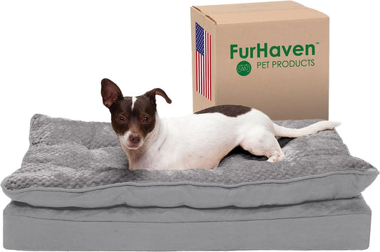 Cozy Orthopedic Dog Bed for Small to Medium Dogs - Plush Pillow Top & Washable Cover, Ideal for Pets up to 35 lbs - Stylish Titanium Gray