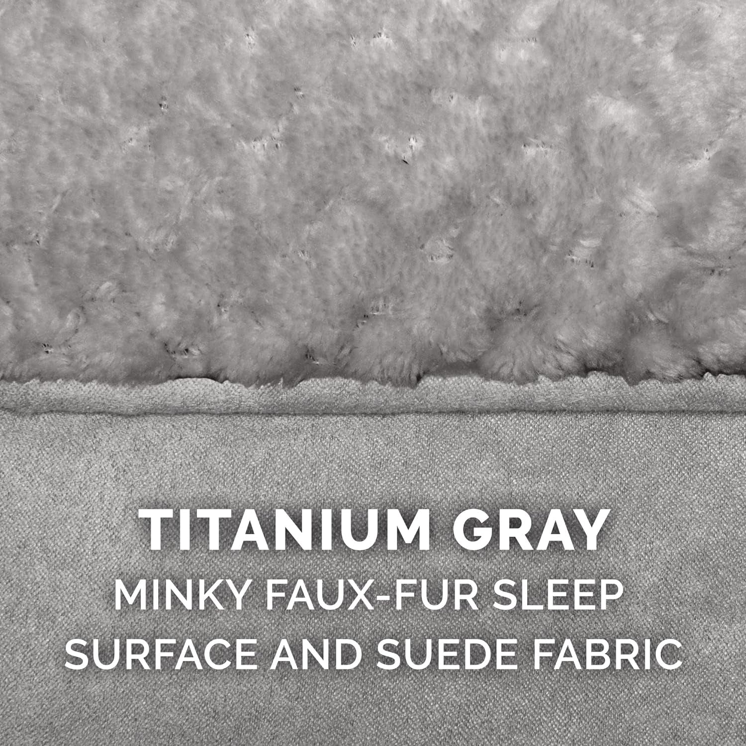 Cozy Orthopedic Dog Bed for Small to Medium Dogs - Plush Pillow Top & Washable Cover, Ideal for Pets up to 35 lbs - Stylish Titanium Gray