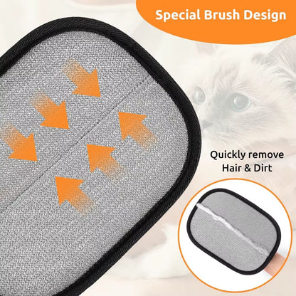 Pet Hair Removal Gloves - 2 Pack Reusable Grooming Tool for Dogs and Cats, 2025 Upgraded Version