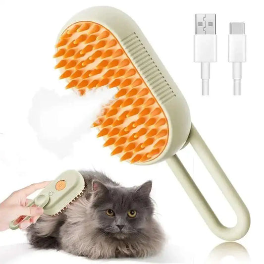 2-in-1 Pet Steam Brush & Massage Comb for Cats & Dogs